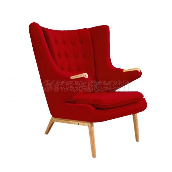 Hans Wegner Style Papa Bear Chair And Ottoman