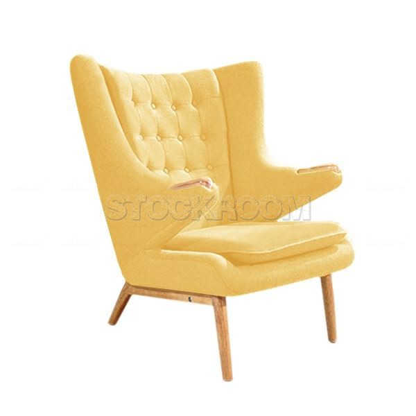 Hans Wegner Style Papa Bear Chair And Ottoman