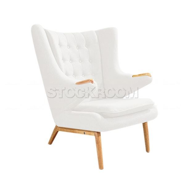 Hans Wegner Style Papa Bear Chair And Ottoman