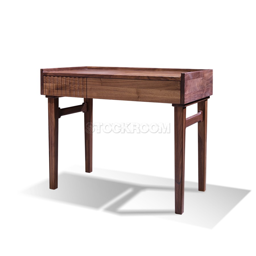 Haven Solid Walnut Desk with Drawers