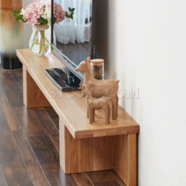 Henning Minimalist Solid Oak Tv Cabinet and Media Unit - More Sizes
