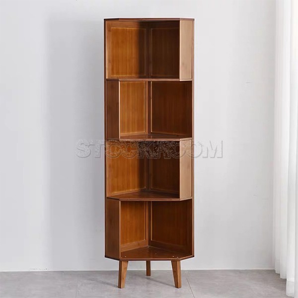 Hillyard Bamboo Corner Bookcase