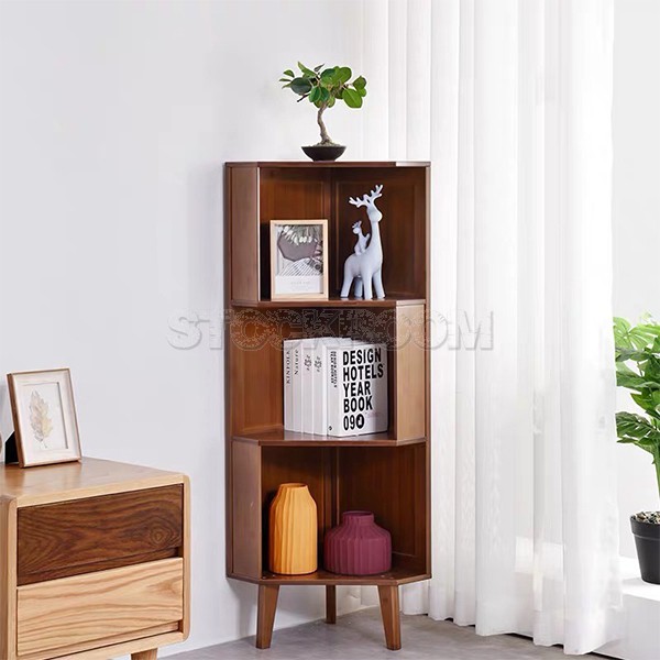 Hillyard Bamboo Corner Bookcase