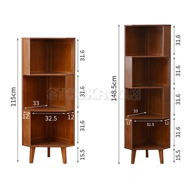 Hillyard Bamboo Corner Bookcase