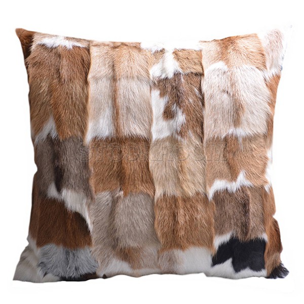 STOCKROOM Patchwork Natural Cowhide Cushion