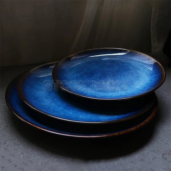 Abner Dinnerware In Blue Plate