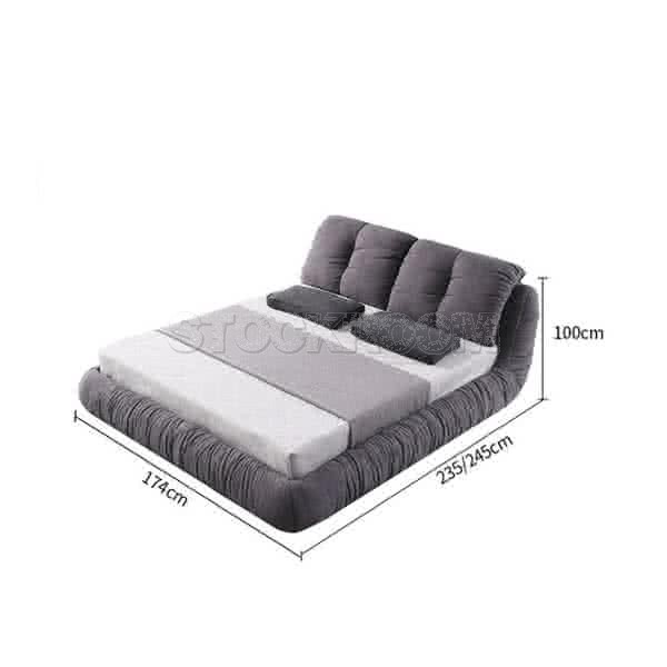 Wesleyan Fabric Upholstered Bed Frame