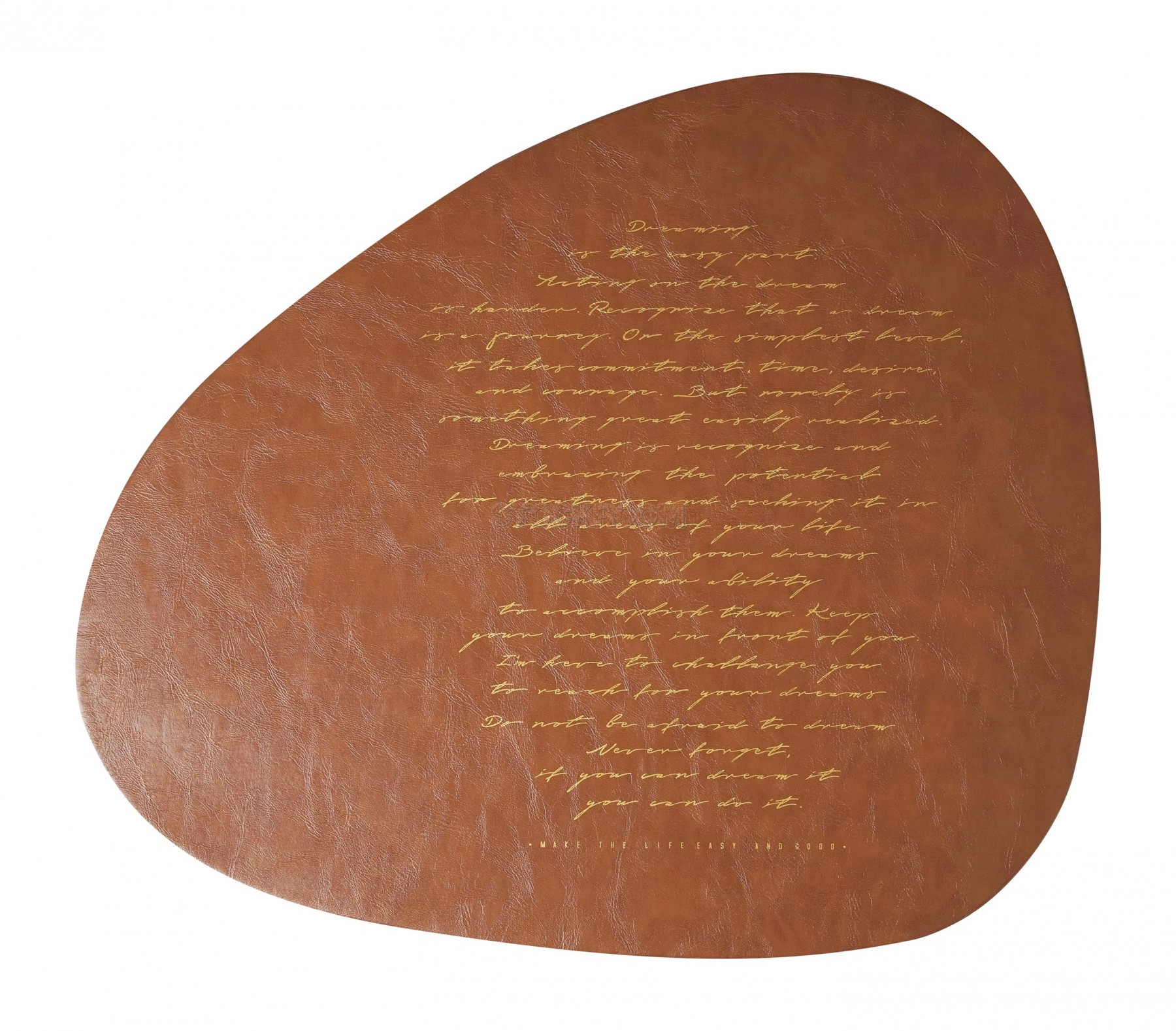 PU Leather Waterproof Table Mat, Oval Placemat
