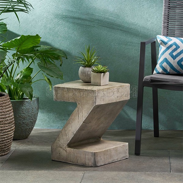 Industrial Style Light-Weight Concrete Accent Table