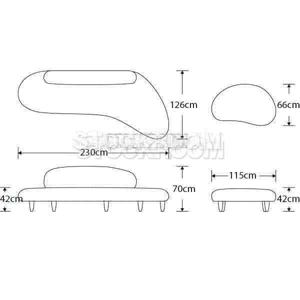 Isamu Noguchi Reproduction Style Freeform Sofa