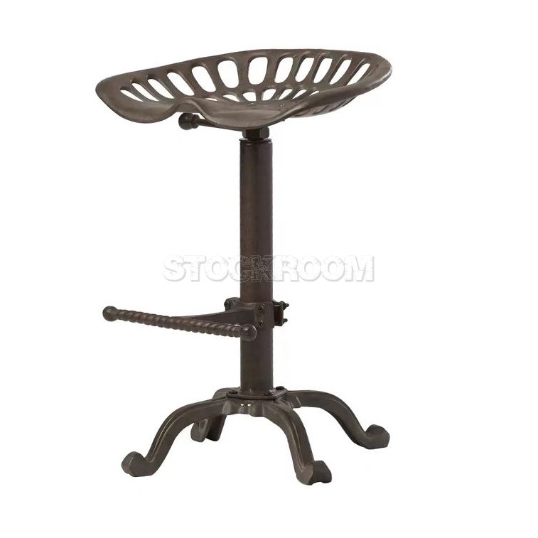 Issac Adjustable Metal Bar Stool 