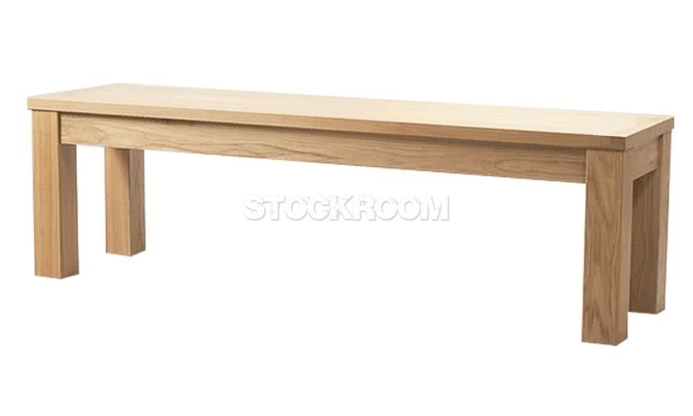 Jacob Solid Oak Wood Bench