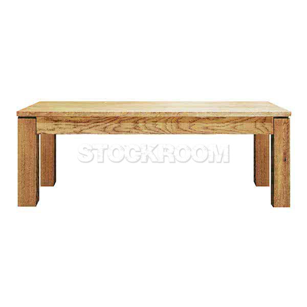 Jacob Solid Oak Wood Bench