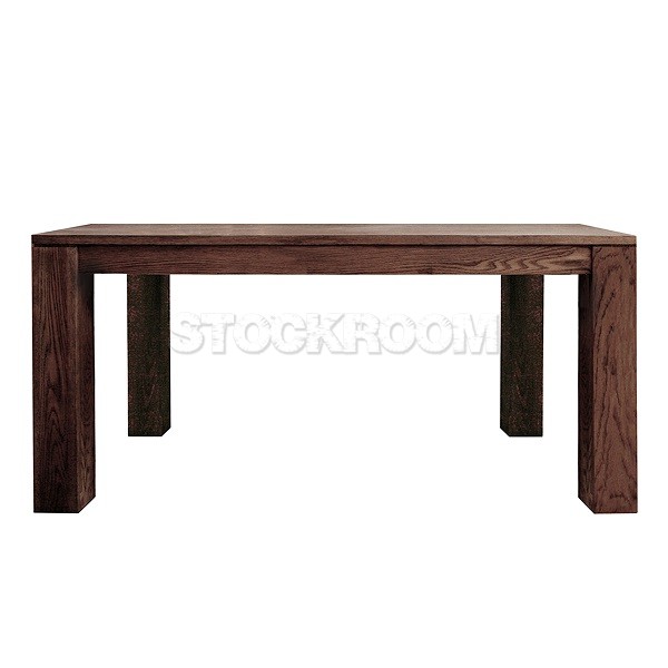 Jacob Chunky Solid Oak Wood Dining Table Set - 160cm