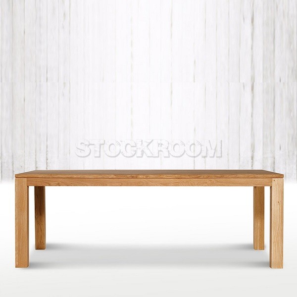 Jacob Slim Solid Oak Wood Dining Table Set -160cm