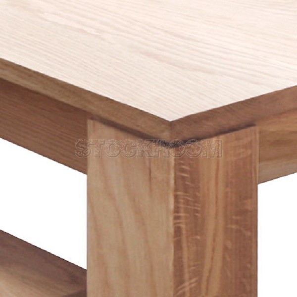 Jacob Slim Solid Oak Wood Dining Table Set -160cm