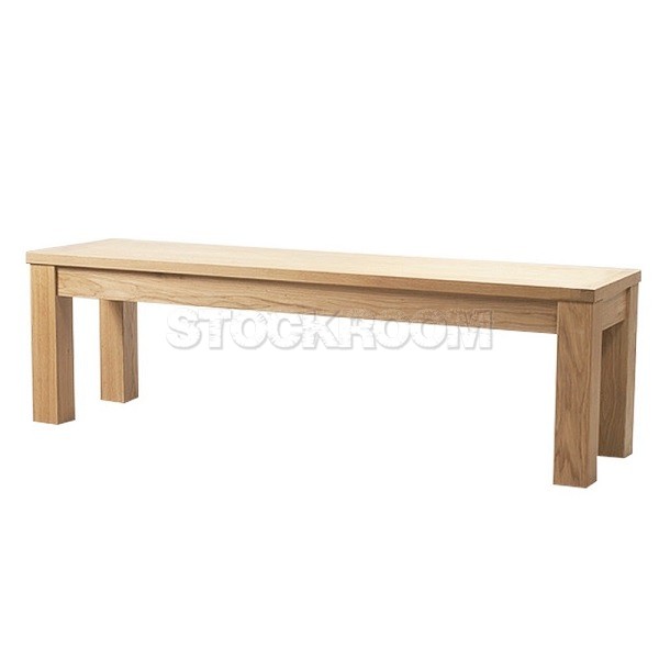 Jacob Slim Solid Oak Wood Dining Table Set -180cm