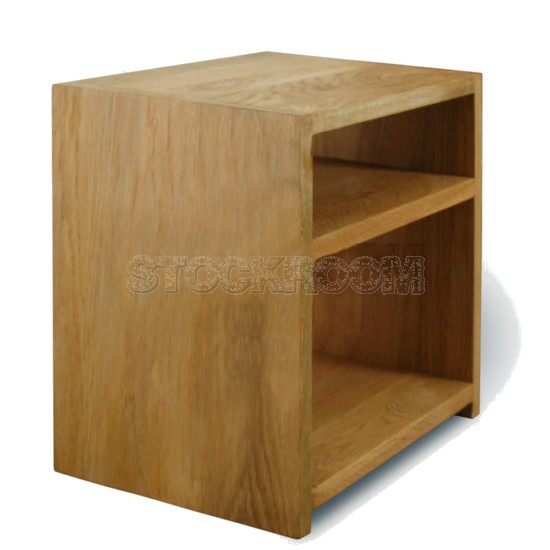 Jacob Solid Oak Wood Bedside Table