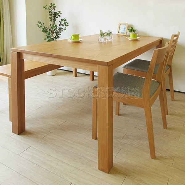 Jacobson Solid Oak Wood Dining Table