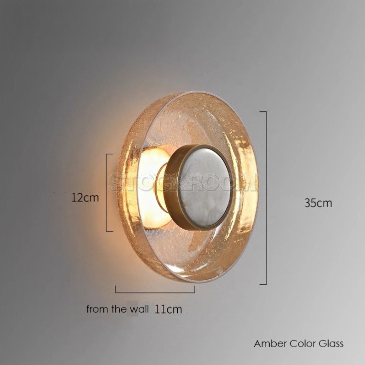 Jake Round Glass Wall Lamp