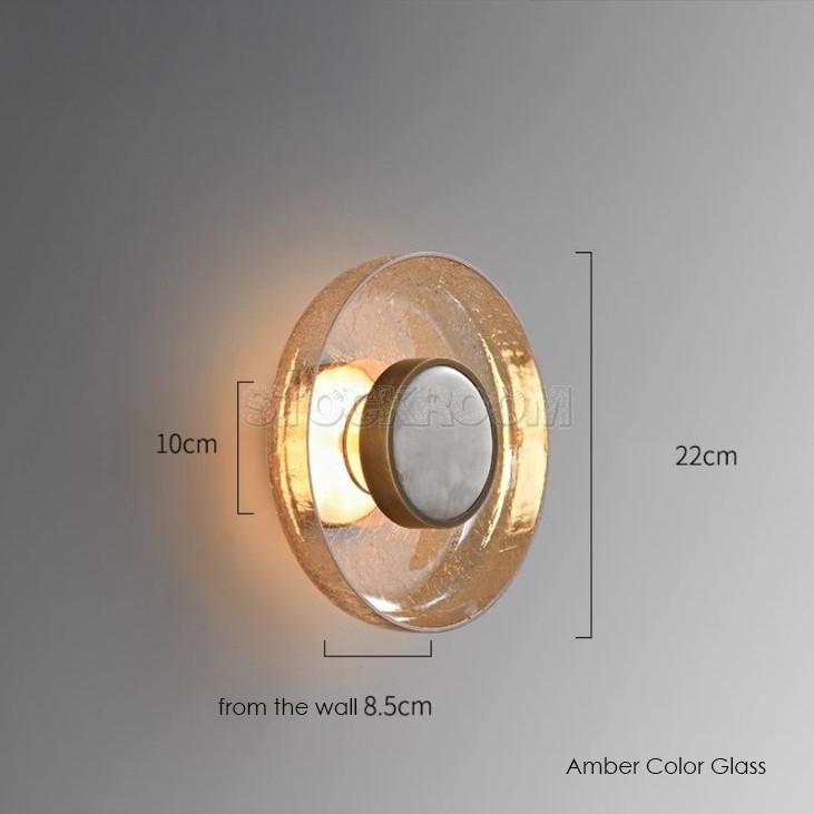 Jake Round Glass Wall Lamp
