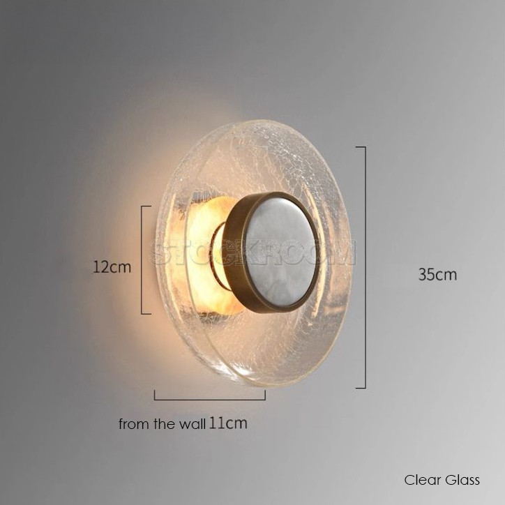 Jake Round Glass Wall Lamp