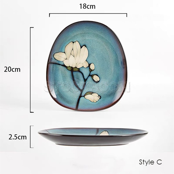 Japanese Style Hand Painted Plate / Bowl