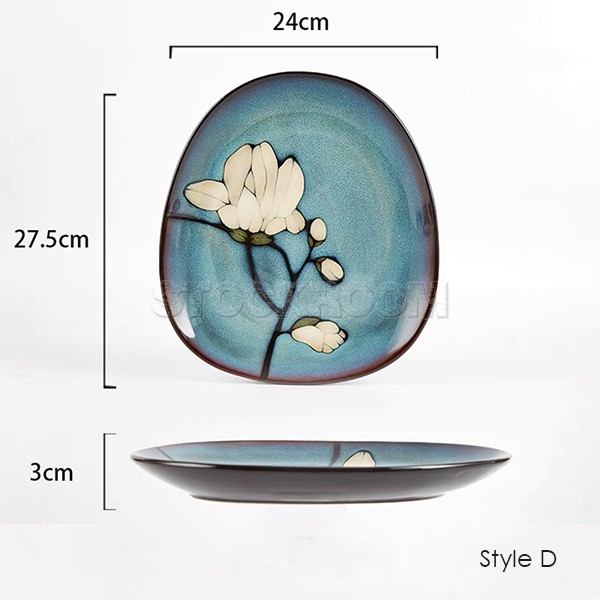 Japanese Style Hand Painted Plate / Bowl