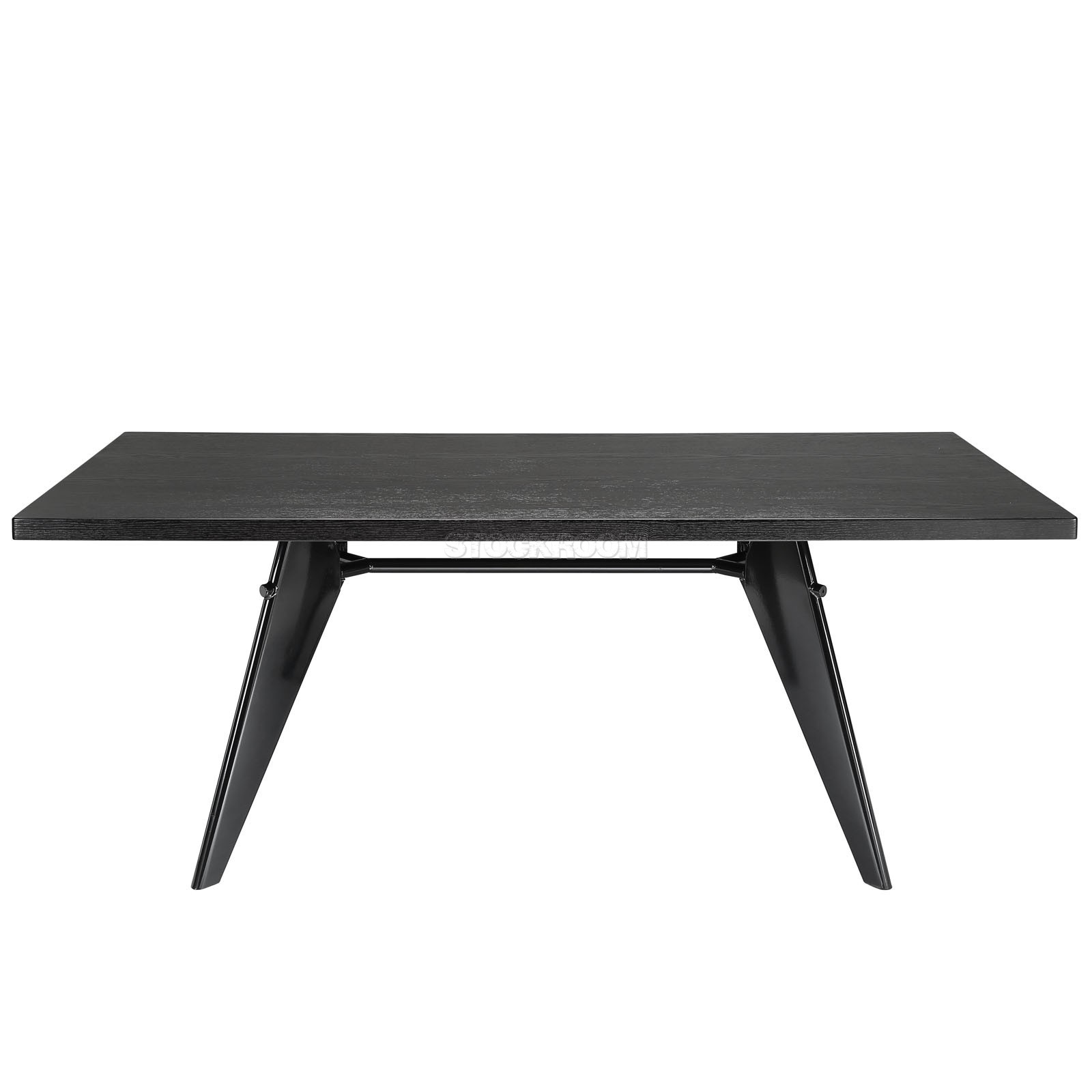 Jean Prouve Gueridon Em Style Dining Table - Black