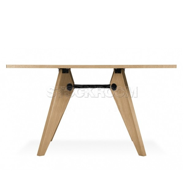 Jean Prouve Gueridon Style Rectangular Dining Table