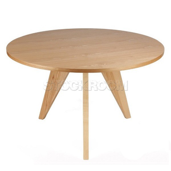Jean Prouve Gueridon Style Round Dining Table