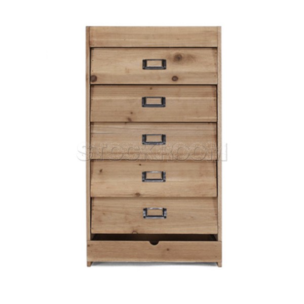 Jill Solid Fir Wood 6 Drawers Chest