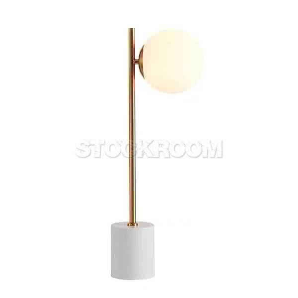 JM20 Modern Signature Holloway Marble Base Table Lamp (Single Bulb)