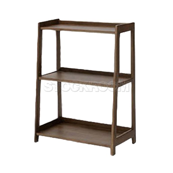 Joel Solid Oak Wood Shelf - 3 Rows