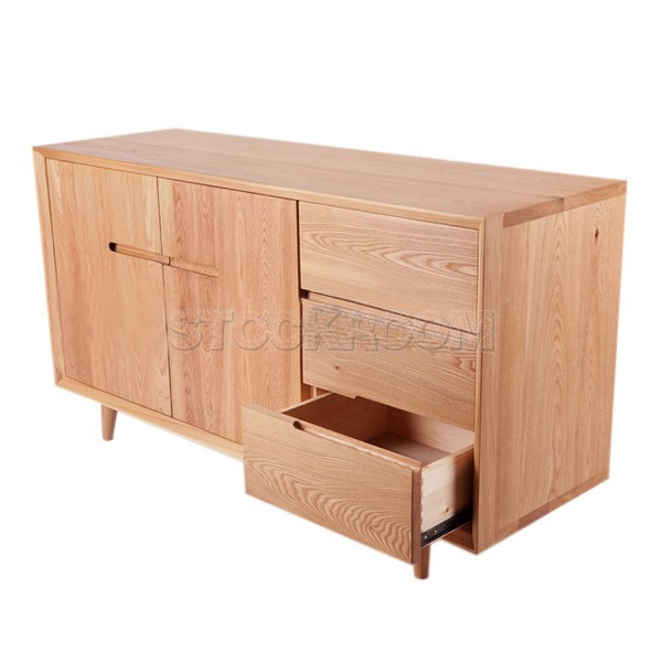 Johnson Solid Oak Wood Sideboard