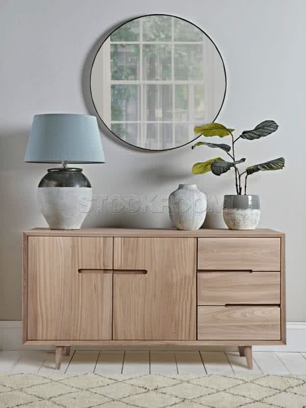 Johnson Solid Oak Wood Sideboard