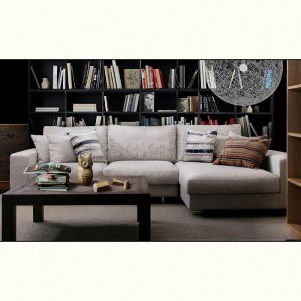 Kagan Fabric Feather Down Sofa - L Shape / Sectional Sofa