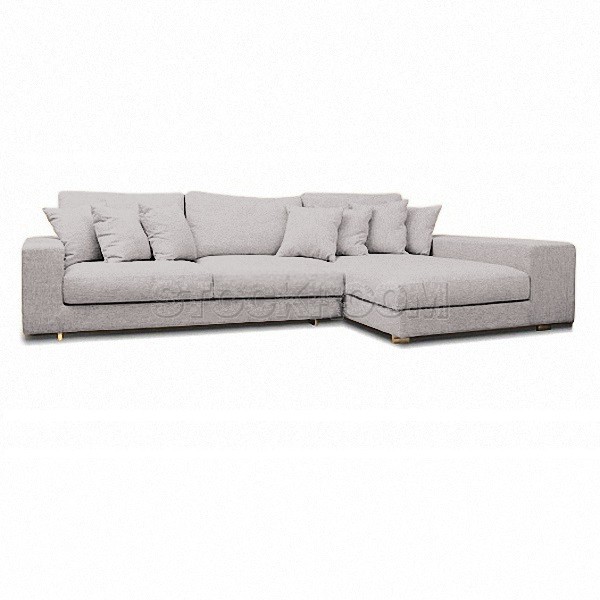 Kagan Fabric Feather Down Sofa - L Shape / Sectional Sofa