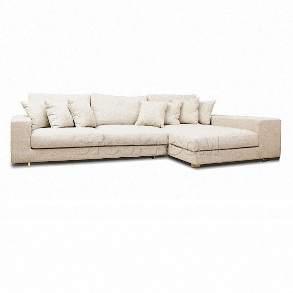 Kagan Fabric Feather Down Sofa - L Shape / Sectional Sofa