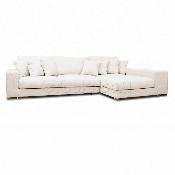 Kagan Fabric Feather Down Sofa - L Shape / Sectional Sofa