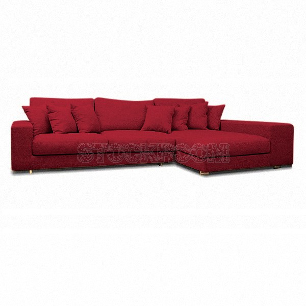 Kagan Fabric Feather Down Sofa - L Shape / Sectional Sofa