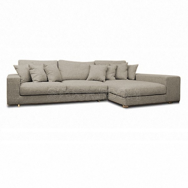 Kagan Fabric Feather Down Sofa - L Shape / Sectional Sofa