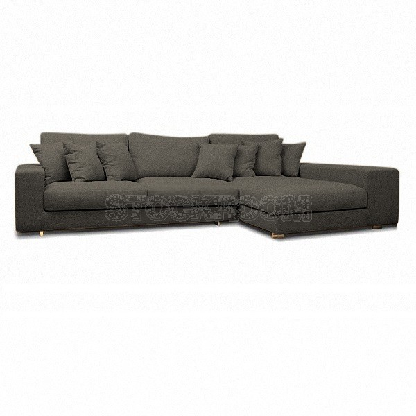 Kagan Fabric Feather Down Sofa - L Shape / Sectional Sofa