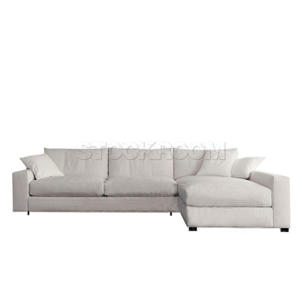 Kagan Leather Feather Down Sofa - L Shape