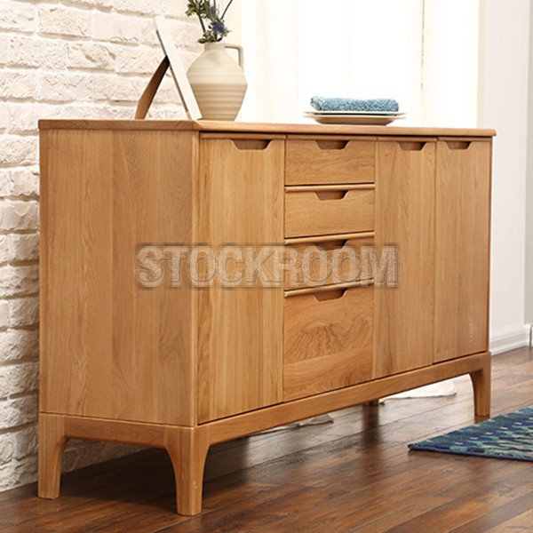 Kala Solid Oak Wood Sideboard