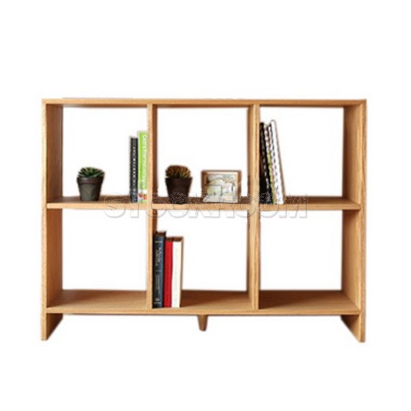 Kassiani Solid Oak Wood Bookshelves - 6 Units