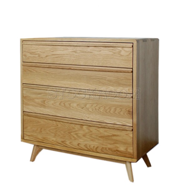 Kayser 4 drawers Solid Oak Wood Chest