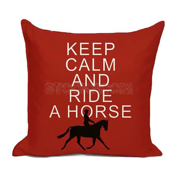 Keep Calm and Ride A Horse Cushion