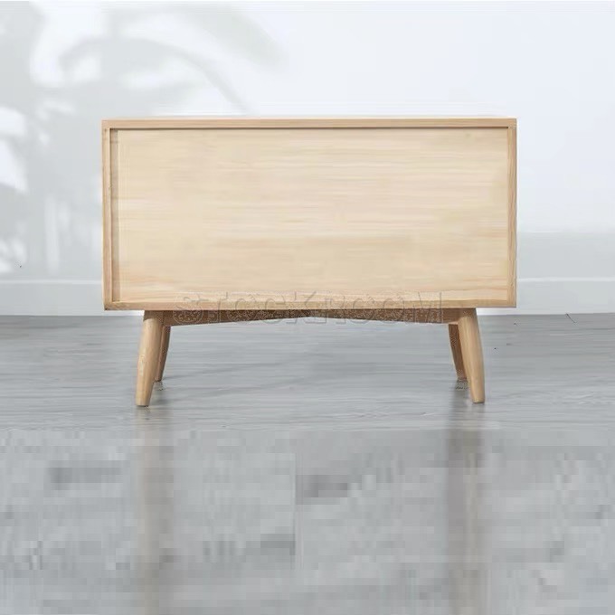 KHASAN SOLID WOOD SIDEBOARD CABINET AND MEDIA CONSOLE