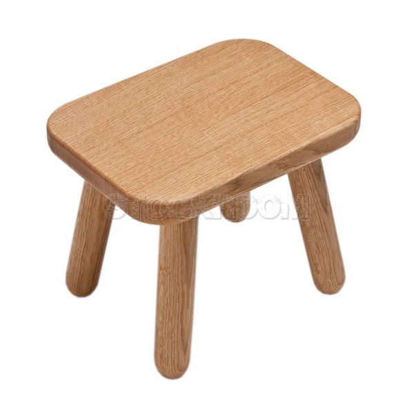 Kibby Solid Oak Wood Kids Stool